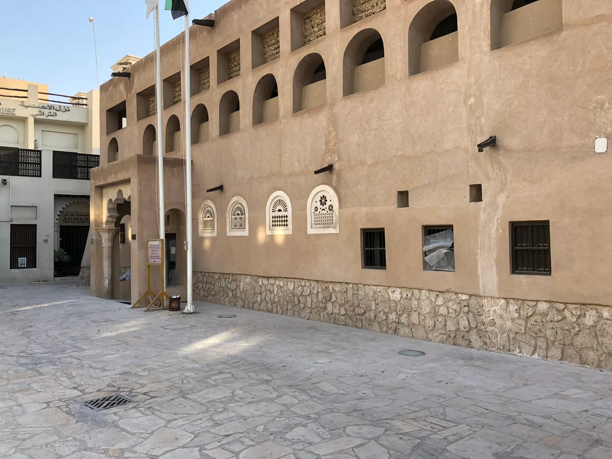 Al Ahmadiya School in Dubai - The two-storey school building in Al Ras, Deira, with classrooms arranged around an inner courtyard