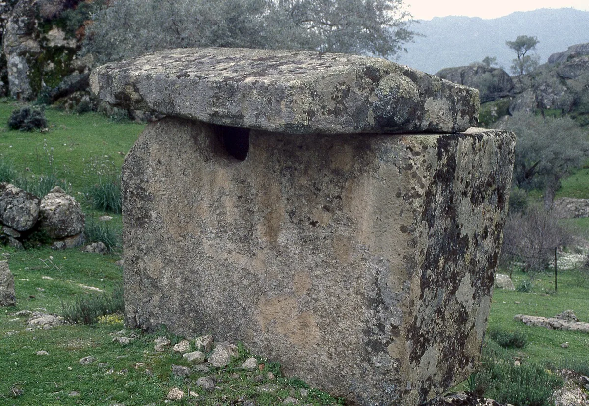 Rock-cut sarcophagi of Alinda carved into the bedrock near the aqueduct