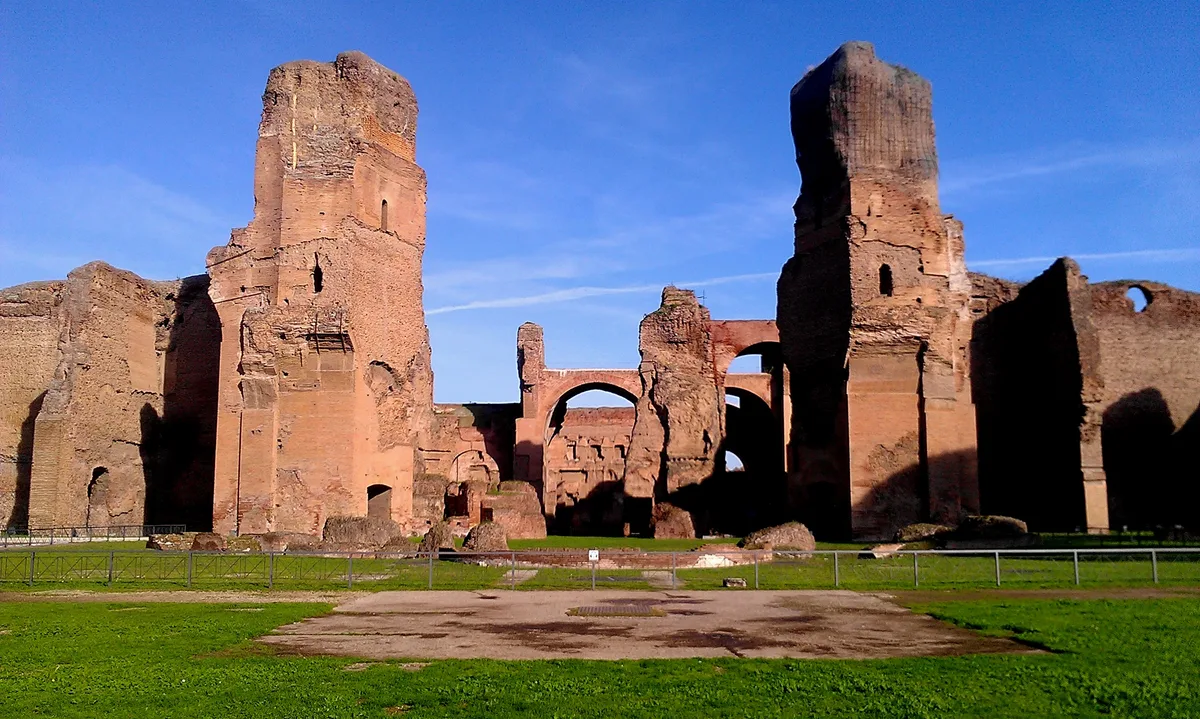 The vaulted ruins of the Baths of Caracalla in Rome