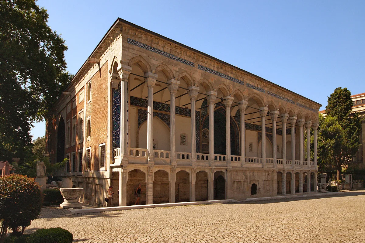 Çinili Köşk in Istanbul - The tiled facade of the 1472 Ottoman pavilion, now the Museum of Islamic Art.