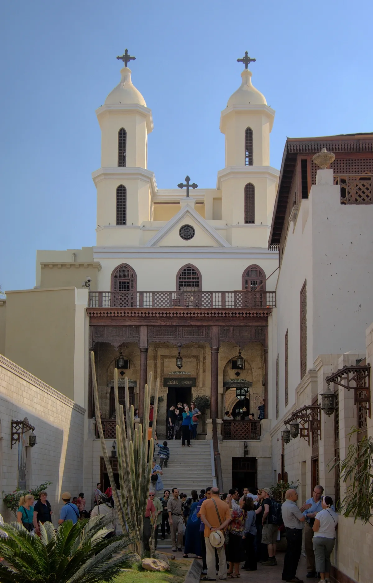 Coptic Cairo in Cairo - A narrow church with a wooden roof shaped like Noah's Ark, 110 icons, and a marble pulpit...