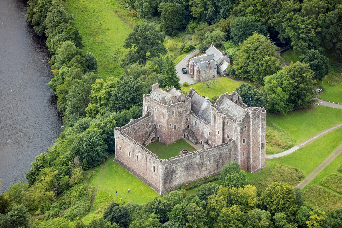 Doune Castle, a late-medieval tower house in Stirlingshire
