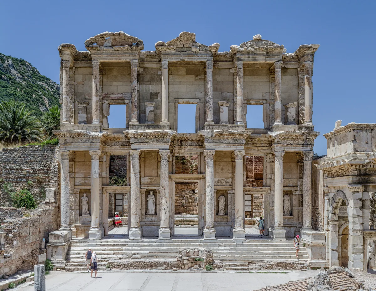 The façade of the Library of Celsus at Ephesus