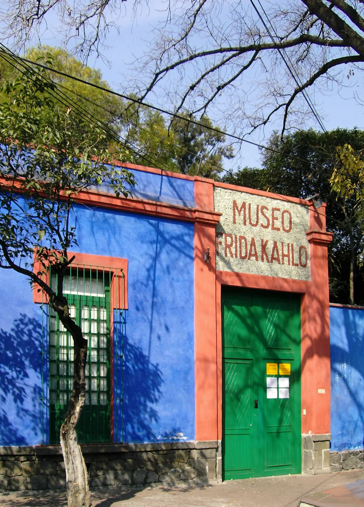 Frida Kahlo Museum in Mexico City - A cobalt-blue colonial house in the Coyoacán neighbourhood, with a lush interior...