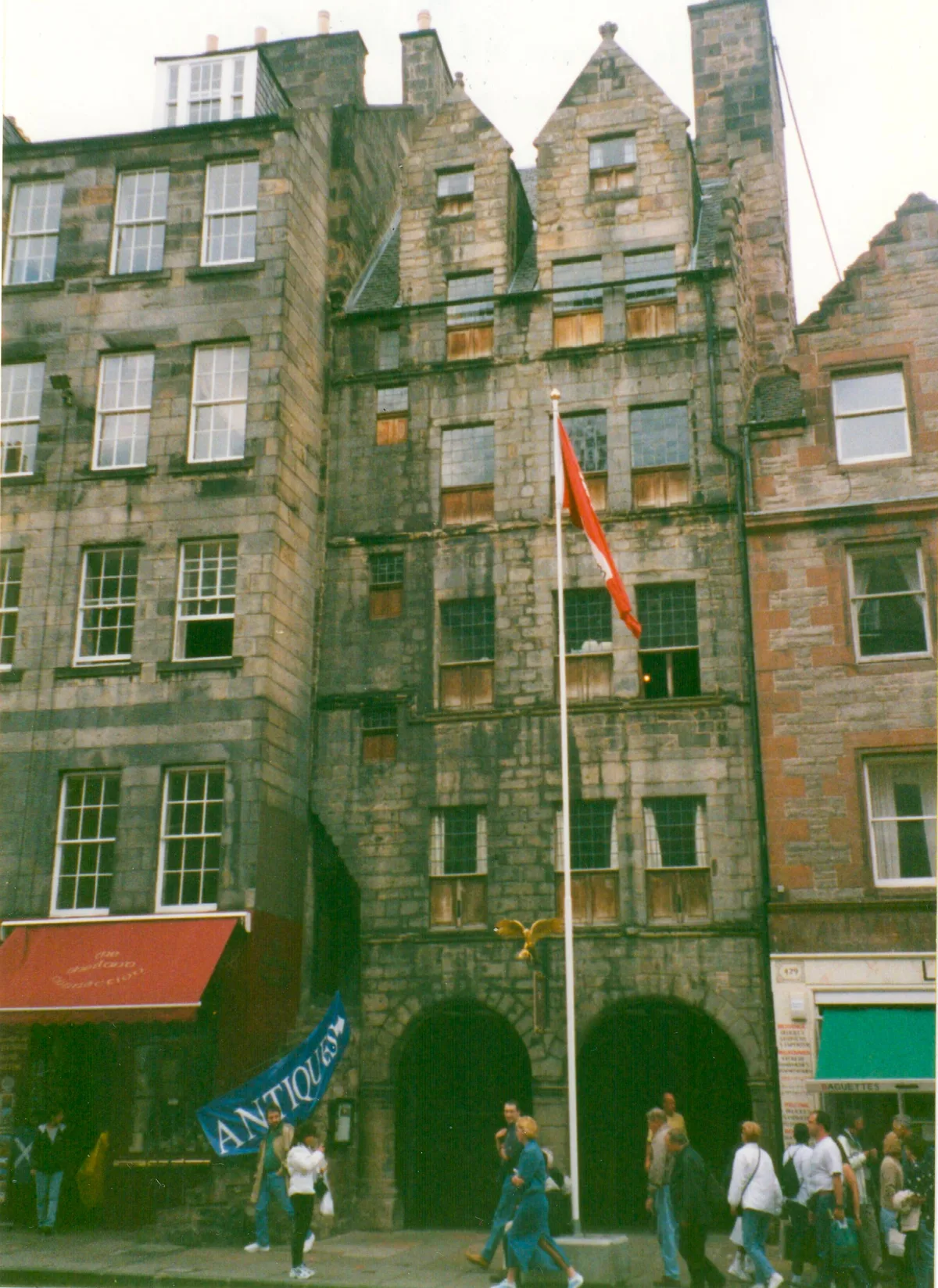 Gladstone’s Land in Edinburgh - The six-storey 17th-century tenement on the Lawnmarket, its arcaded ground floor the last surviving example on the Royal Mile