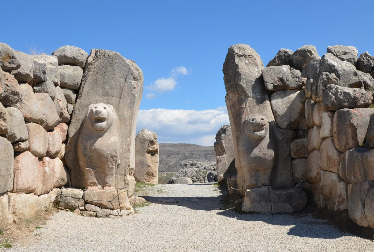 The Lion Gate of the Hittite capital Hattusa