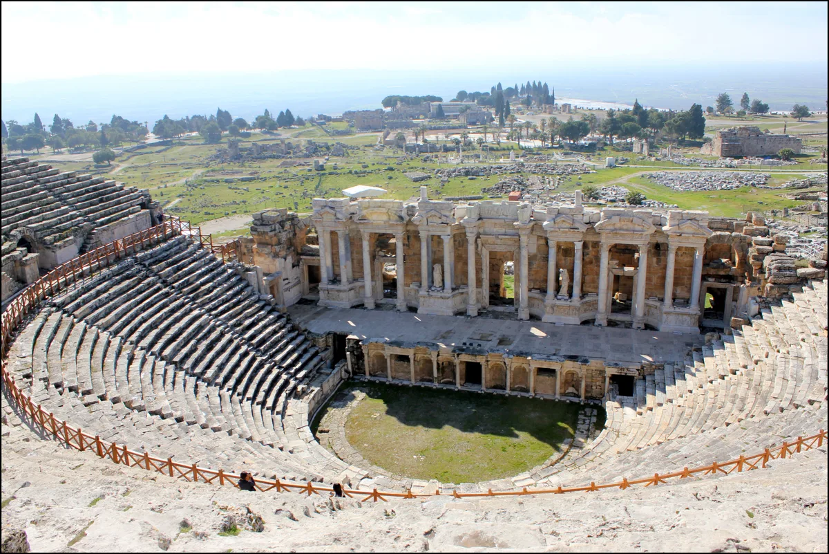 The theatre of Hierapolis cut into the hillside