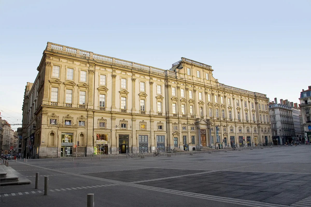 Musée des Beaux-Arts de Lyon in Lyon - neoclassical façade of the former Benedictine abbey on Place des Terreaux