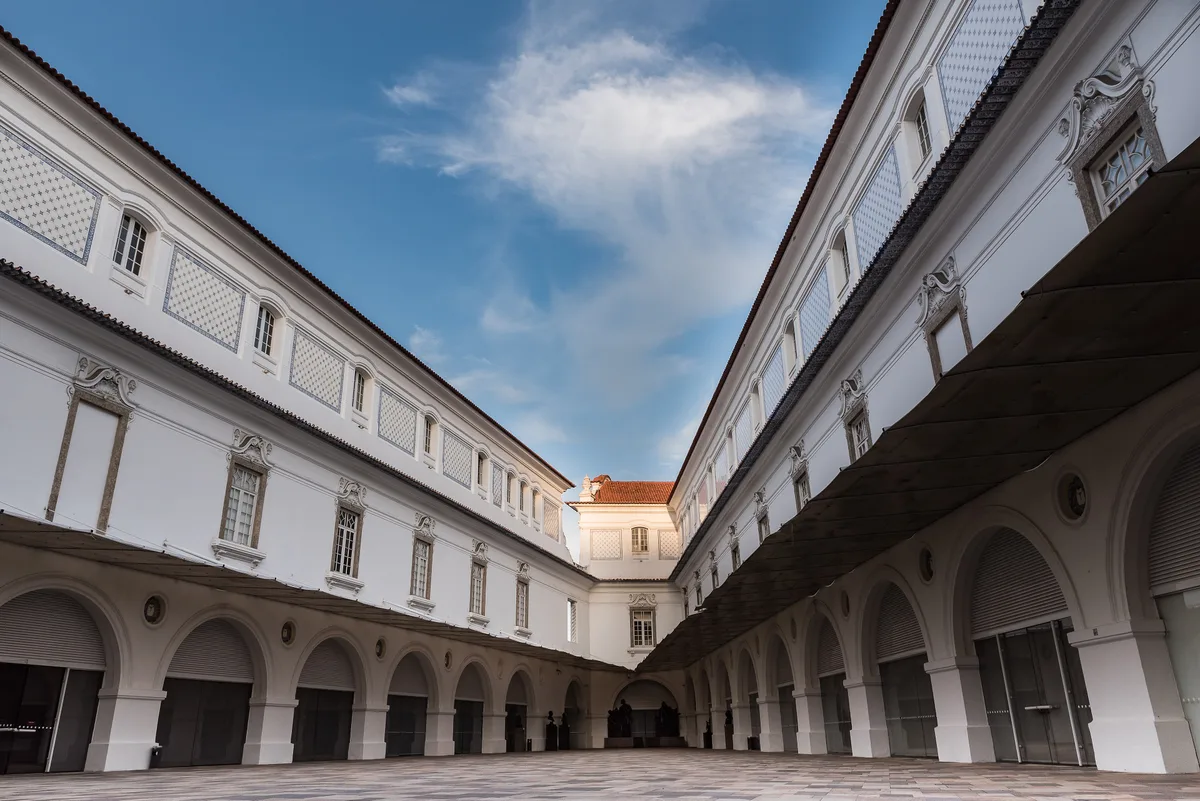 Museu Histórico Nacional in Rio de Janeiro - A massive complex of colonial buildings around a central courtyard...