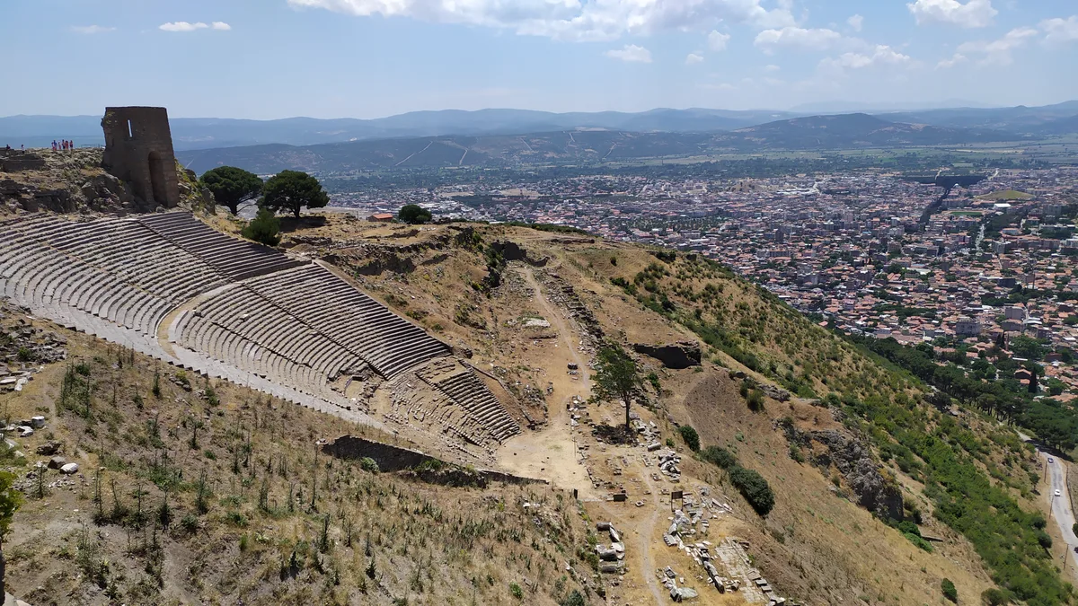 The great theatre of Pergamon carved into the hillside