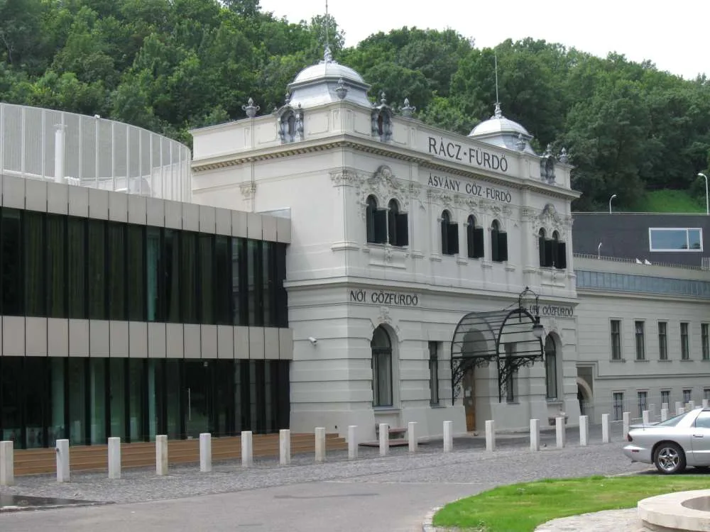 Racz Thermal Bath in Budapest - Tucked among the buildings of the Buda side, a low Ottoman bathhouse whose domed...