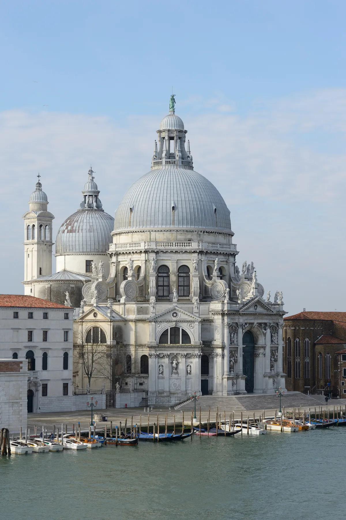 Santa Maria della Salute in Venice - A colossal octagonal church of white Istrian stone, its great dome and two smaller...