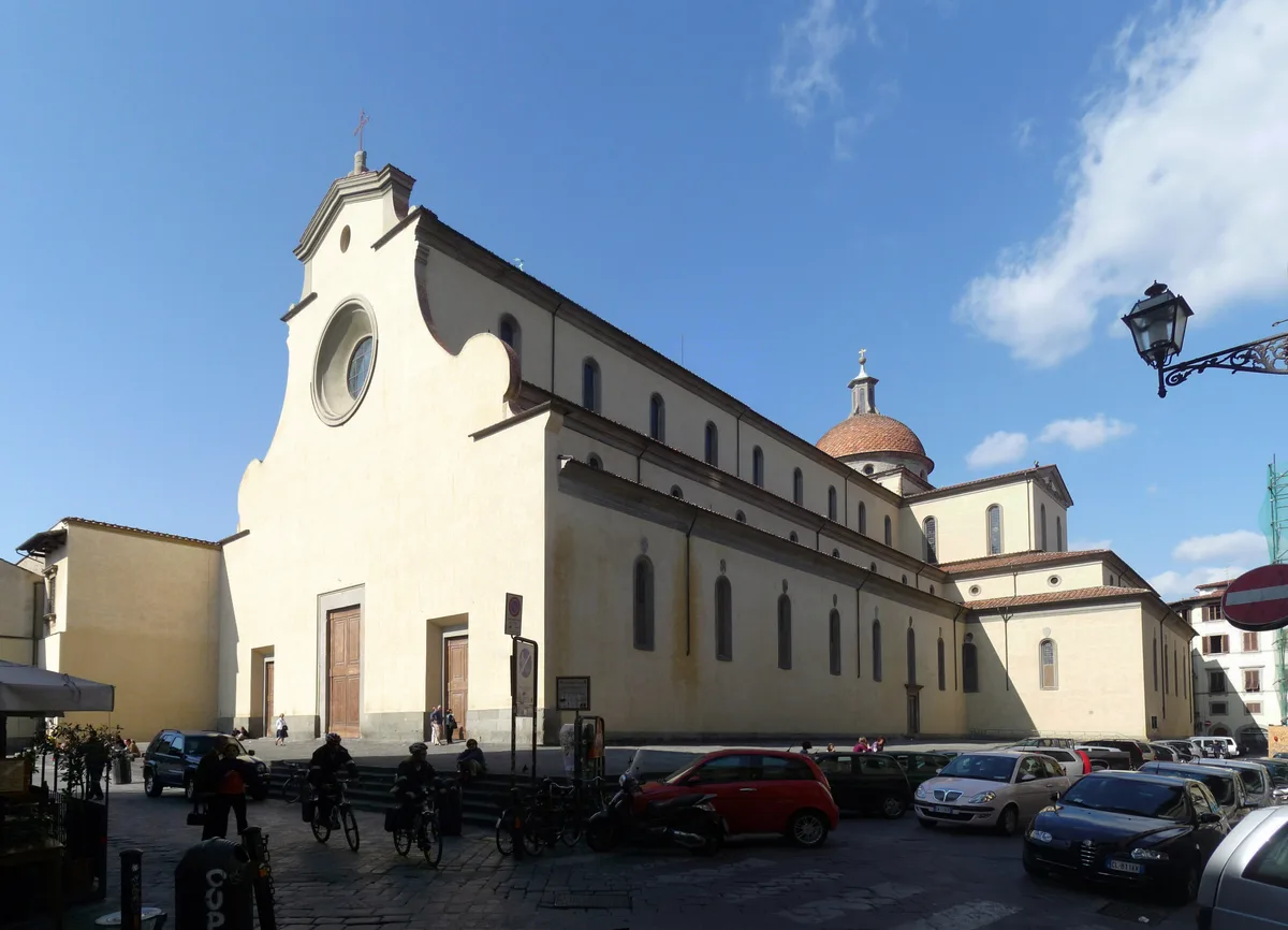 Basilica of Santo Spirito in Florence - A vast brick-and-stone basilica whose plain, unfinished facade - never...