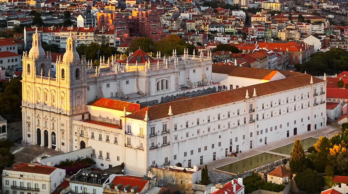 São Vicente de Fora Monastery in Lisbon - The Mannerist church and monastery with its twin towers above the Alfama, home of the Braganza royal pantheon