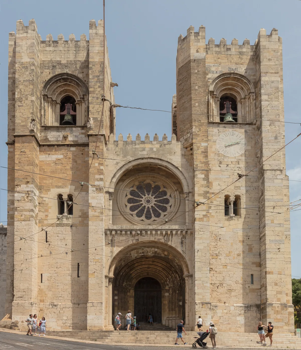 Sé Cathedral in Lisbon - The fortress-like Romanesque cathedral with twin towers crowning the hill above the Alfama
