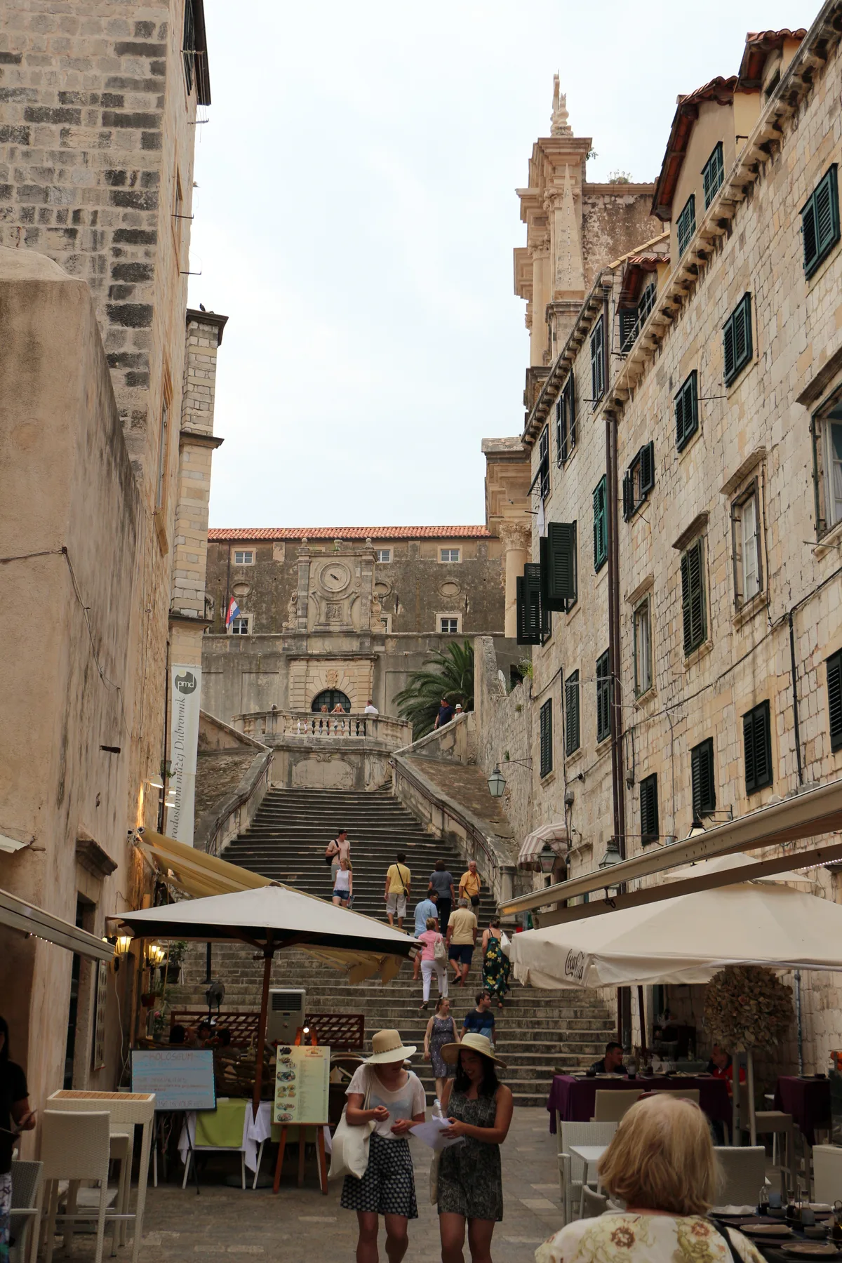 St. Ignatius Church in Dubrovnik, seen head-on from the foot of the Jesuit stairs