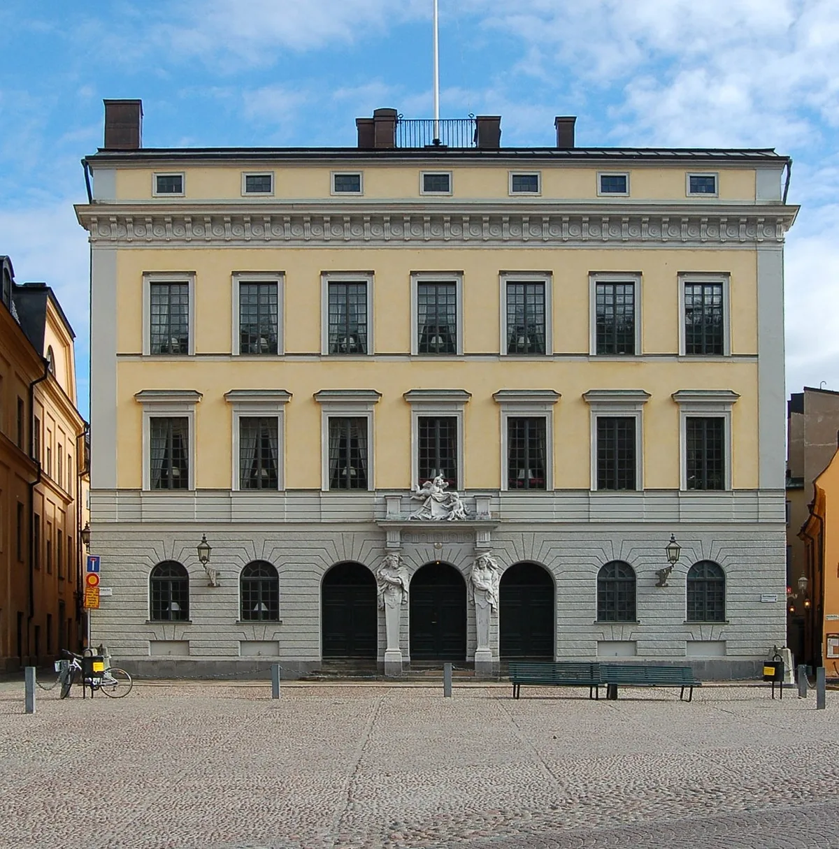 Tessin Palace in Stockholm - An austere Roman Baroque townhouse with a restrained façade facing the Royal Palace across...
