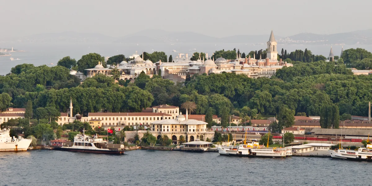 Topkapi Palace in Istanbul - A sprawling, low-profile palace complex consisting of four main courtyards nestled between...