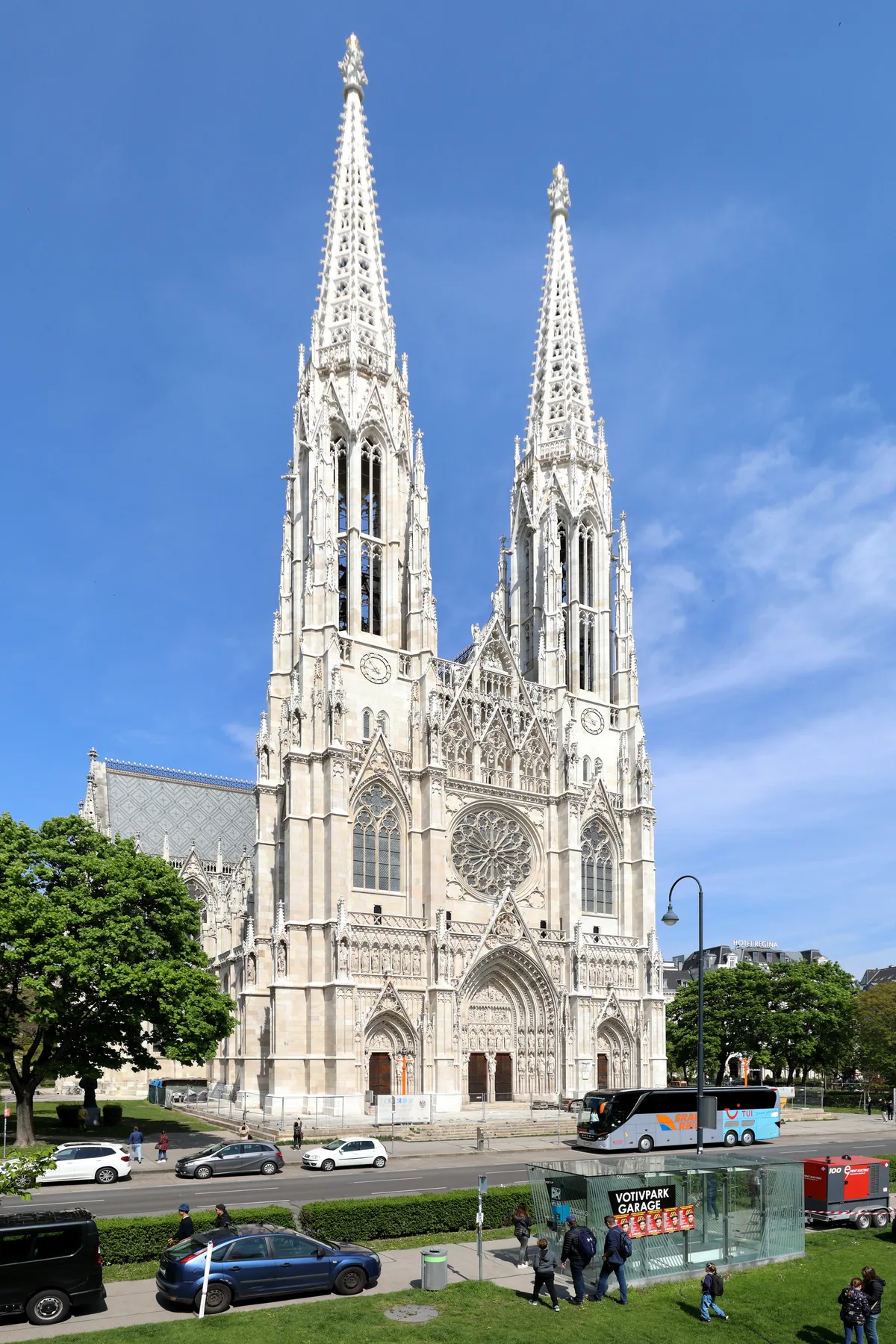 Votivkirche (Votive Church) in Vienna - A soaring twin-towered neo-Gothic church of pale sandstone, its elaborate stone tracery modelled on French Gothic cathedrals, set in a quiet square just behind the Ring.