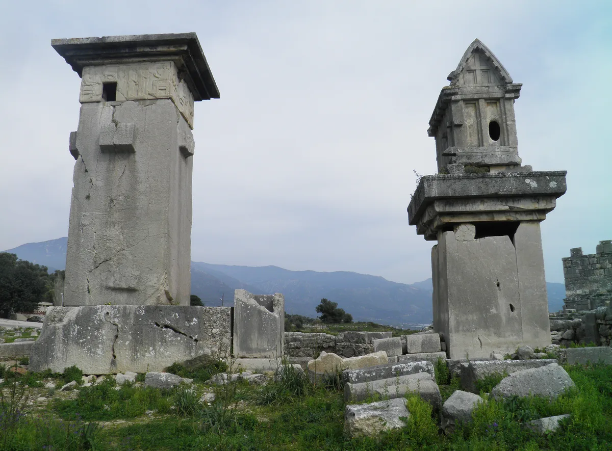 The Harpy Tomb and pillared sarcophagus of Xanthos